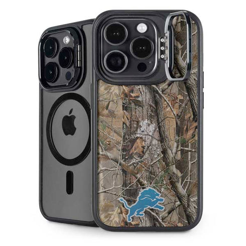 NFL Detroit Lions Realtree AP Camo iPhone 16 Pro Kickstand Case